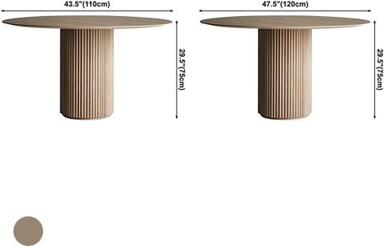 Round Pedestal Casual Table Simplicity Style Dining Room Home Furniture - Wood 43.3" L x 43.3" W x 30.7" H - Table Only