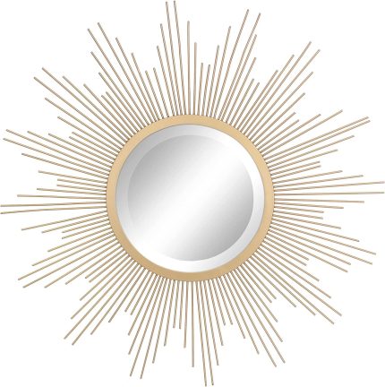 Stonebriar Sunburst Wall mirror, 24 Inch, Gold