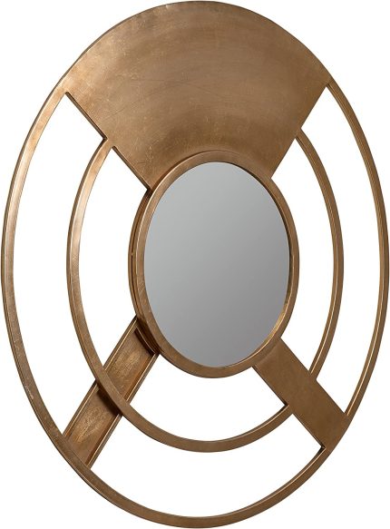 Cooper Classics Martin Round Modern Mid-Century Wall Mirror, One size, Gold