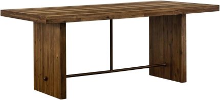 Superb Mixed Wood Dining Room Kitchen Table, 76" Wide, Rustic