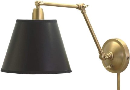 House Of Troy PL20-WB Library Lamp Portable Wall Sconce Lamp, 20",Weathered Brass