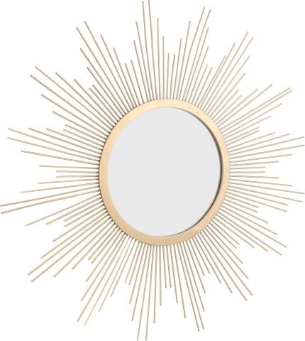 Stonebriar Sunburst Wall mirror, 24 Inch, Gold