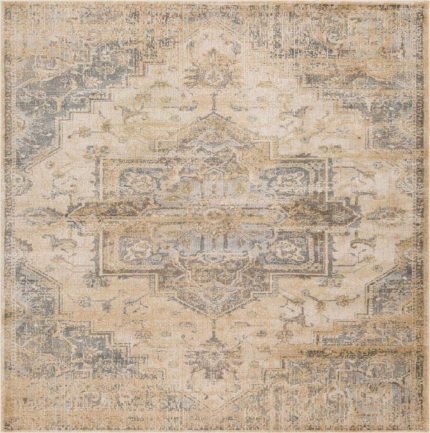 Luxe Weavers Hampstead Collection 8027 Traditional Vintage Oriental Area Rug, Silver / 8’ x 10’
