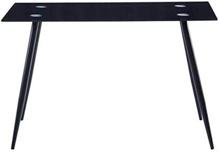 DAVEBELLA 120*70*75cm Glass Dining Table Black (only table)