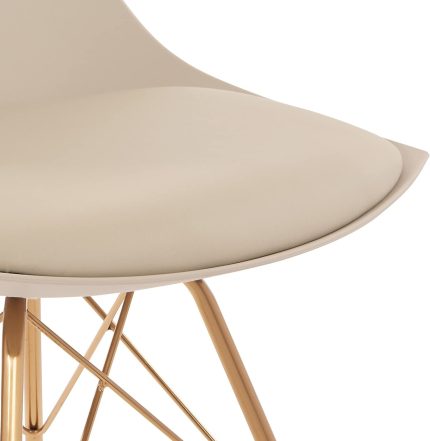 OSP Home Furnishings Oakley Mid-Century Modern Bucket Chair, Cream