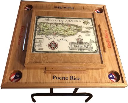 Puerto Rico Domino Table with the Map Classic