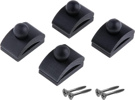 Classy Clamps Wooden Quilt Wall Hangers – 4 Small Clips (Black) and Screws for Wall Hangings - Tapestry Hangers / Quilt Hangers for Wall hangings - Quilt Clips / Wall Clips for Hanging / Quilt Racks