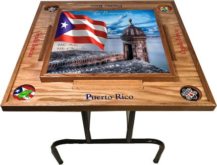 latinos r us Puerto Rico Domino Table Morro (Burn)
