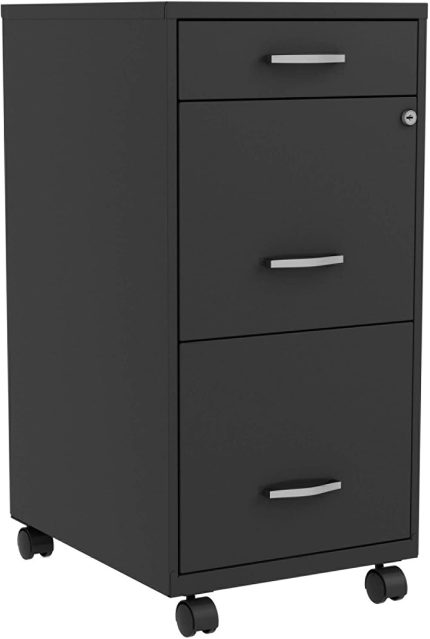 Lorell SOHO 18" 3-Drawer Mobile File Cabinet