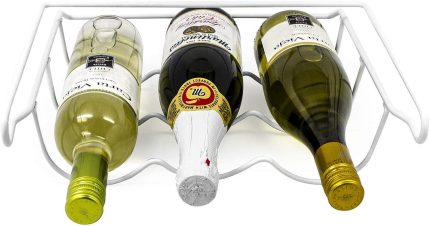 ® Fridge Wine Rack- Refrigerator Bottle Rack Holds 3 Bottles of Your Favorite Wine or Drink Universal Bottle Holder Will Fit Most Fridges