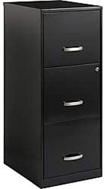 Lorell SOHO File Cabinet, 35.5"x14.3"x18", Black