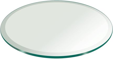 12" Inch Round Glass Table Top 1/2" Thick Tempered Beveled Edge by Fab Glass and Mirror