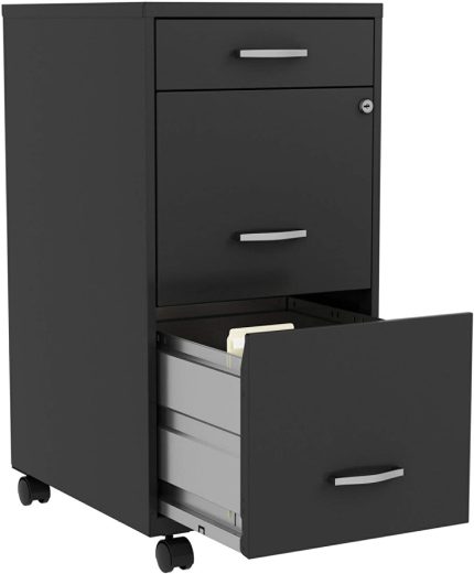 Lorell SOHO 18" 3-Drawer Mobile File Cabinet