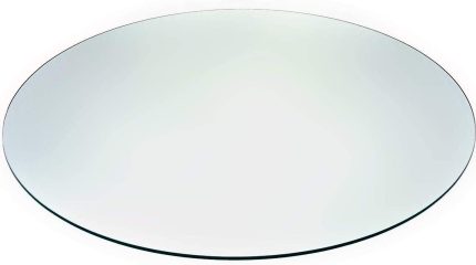 Audio-Visual Direct Tempered Glass Table Top with Rounded Edge 5/16" Thick (36")