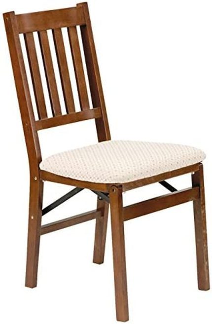 Arts and Craft Folding Chair Fruitwood Finish, Set of 2