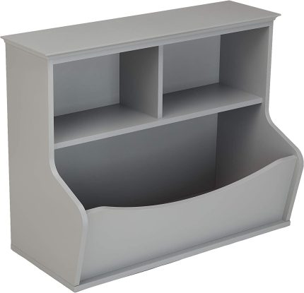 Children's Multi-Functional Bookcase and Toy Storage Bin - Grey