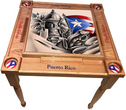 latinos r us MVP Domino Table Puerto Rico Símbolo Boricua