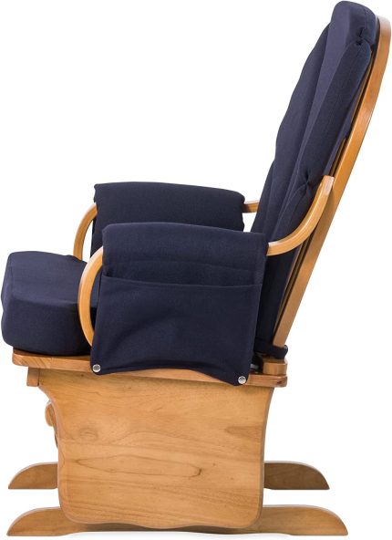 Foundations Lullaby Rocking Glider Chair, Natural/Blue, Adult