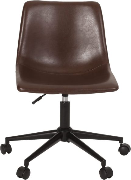 Home Jarvi Office Chair, Dark Brown + Matte Black