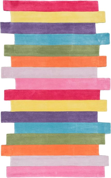 nuLOOM Pantone Colorful Stripes Kids Area Rug, 7' 6" x 9' 6", Multi