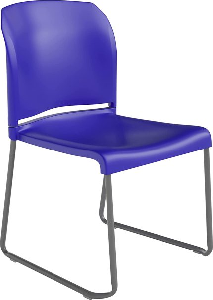 Plastic Stack Chair, 23.75" Dx19.5 Wx32 H, Blue