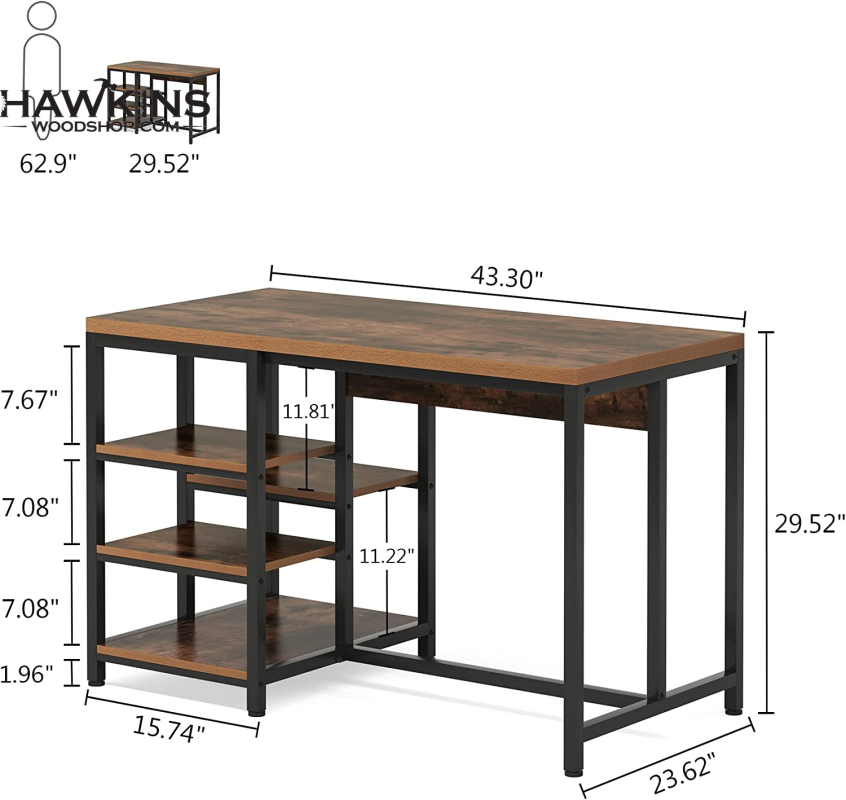 Kitchen Island with Storage Shelves, Industrial Small Dining Island ...