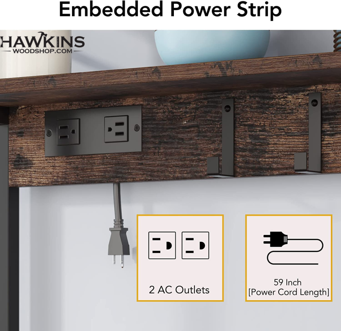 8-Tier Kitchen Baker's Rack with Power Outlets, Microwave Oven StandBlack  in 2023