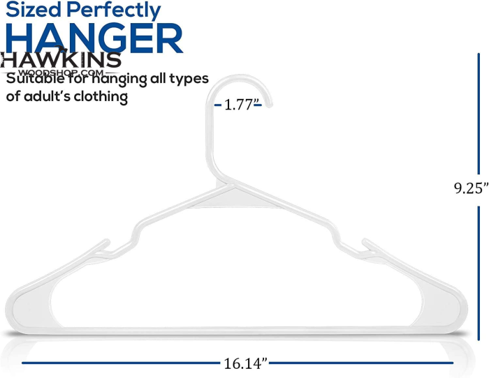 Clothes Hangers 50 Pack,Plastic Hangers Space Saving,Durable Coat Hanger  with Shoulder Grooves (Black)
