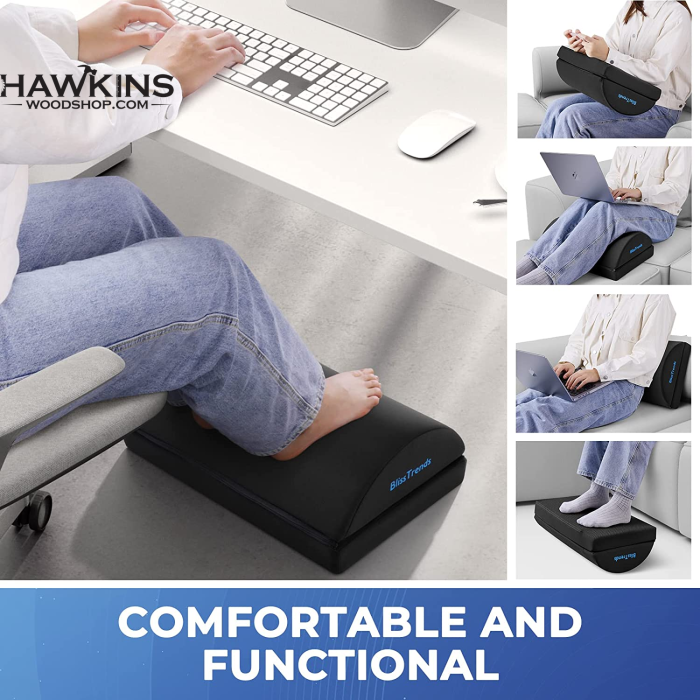 Foot Rest Under Desk at Work Sturdy Office Footrest Comfort Adjustable  Height