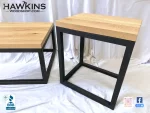 White Oak Dining Table With Modern Metal Table Legs Hawkinswoodshop.com7