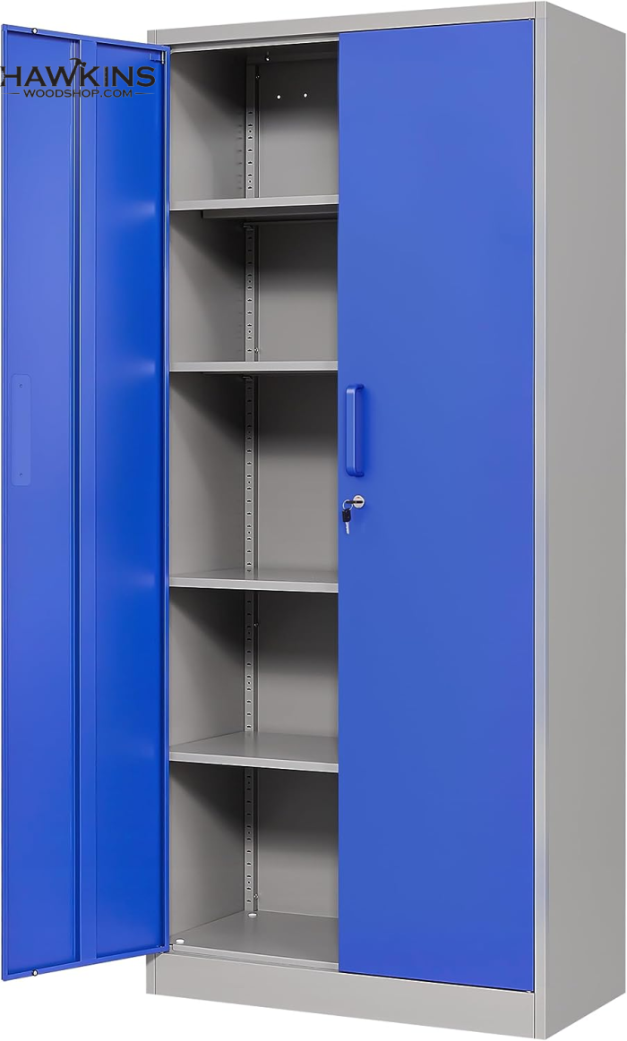 71 inch Metal Garage Storage Cabinet with Locking Doors and Adjustable  Shelves - On Sale - Bed Bath & Beyond - 38955672