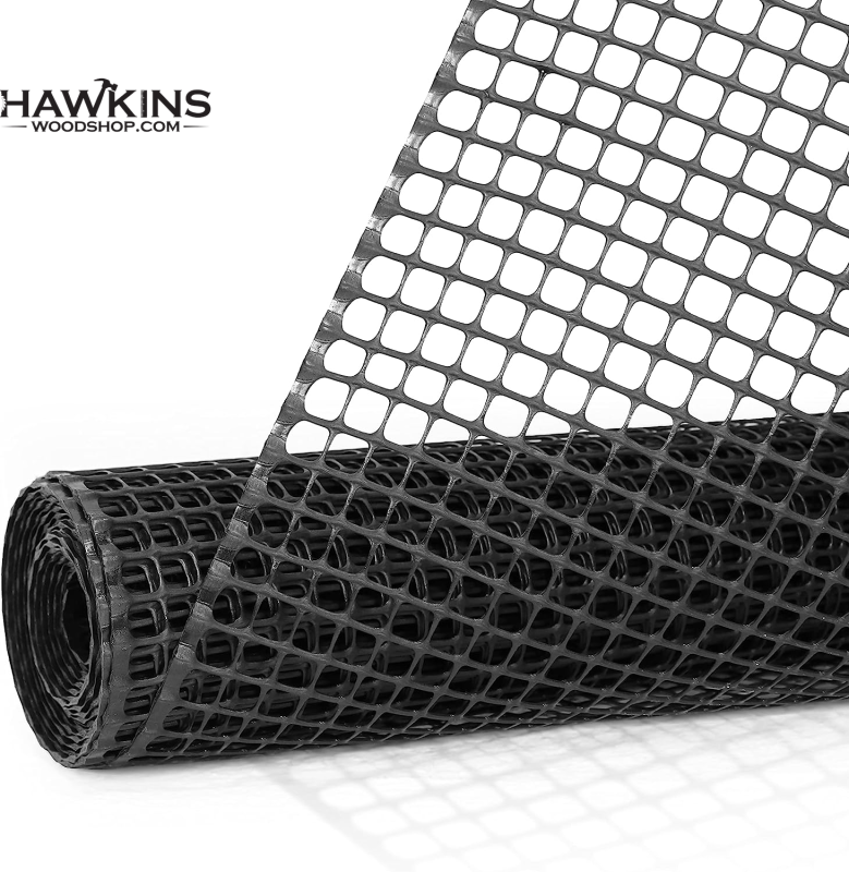 Fencer Wire 3 ft. x 15 ft. x 1/2 in. Black Plastic Hardware Netting