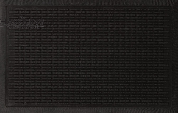 Ottomanson Easy Clean, Waterproof Non-Slip 2x3 Indoor/Outdoor Rubber Doormat, 24 in. x 36 in., Black Ribbed