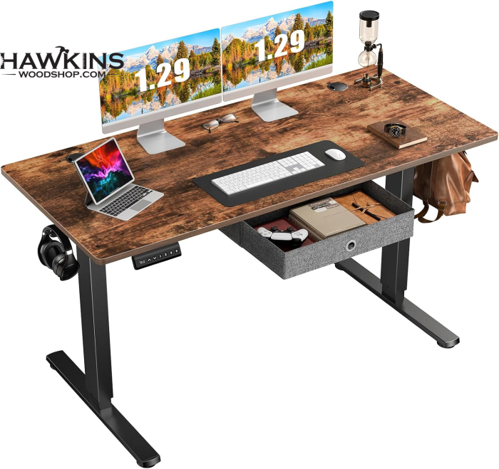 55 Electric Adjustable Standing Desk Computer Desk Home Office