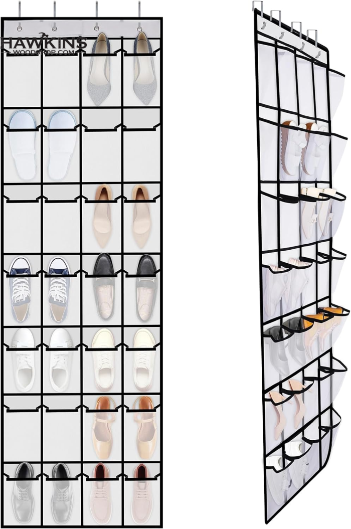28 Large Mesh Pockets Over The Door Shoe Rack Hanging Shoe Organizers for  Closet Hanging Shoe Rack Storage Holders Hanger
