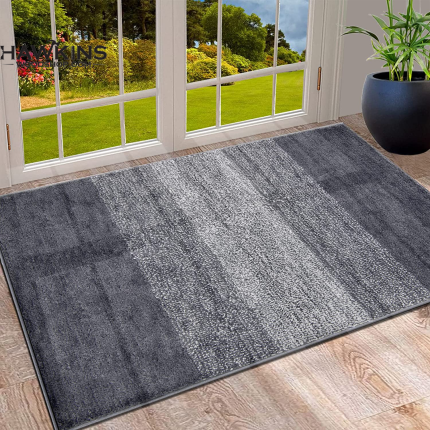 Washable Plaid Outdoor Rug 23.6 x 51.2 Inches Front Door Mat